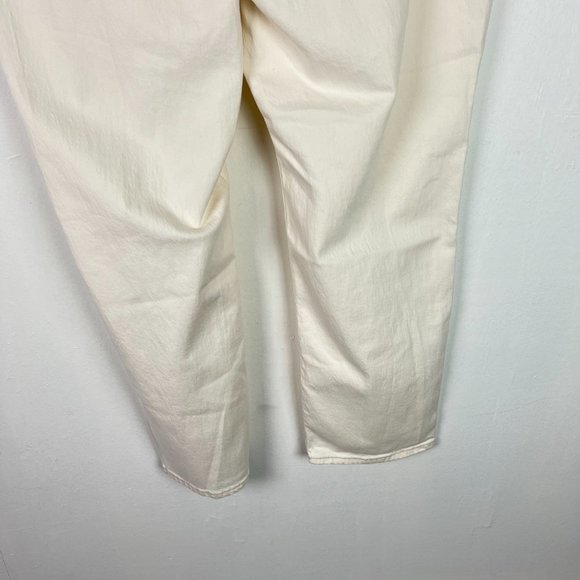 NWT Abercrombie & Fitch The Ankle Straight Ultra High Rise Cream Size 36 22 LONG - Picture 10 of 12